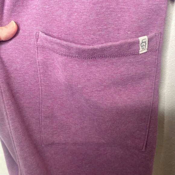 Ugg Womens Purple Fleece Open Front Cardigan With Pockets Size S Cotton Blend - Picture 5 of 12